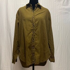 Universal Thread Olive Button-Up Blouse